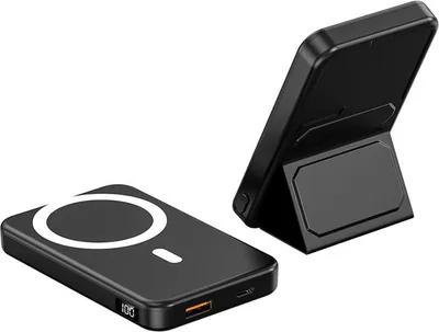Produktbild von MagSafe Powerbank 10000 mAh mit LED Display - Kompatibel mit iPhone 16/15/14/13/12/Pro/Pro Max Serie