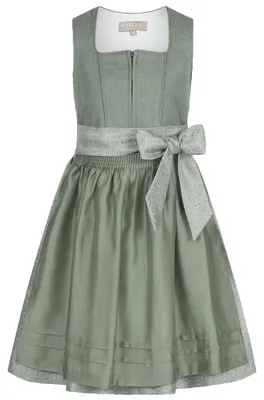 Produktbild von Krüger Kinderdirndl Modell Avi in Hellgrün, Größe 104, mit praktischem Reißverschluss