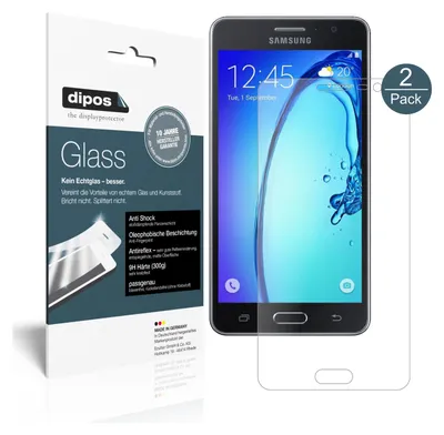 Produktbild von 2x Schutzfolie für Samsung Galaxy On6 matt - Anti-Shock 9H Folie dipos Glass