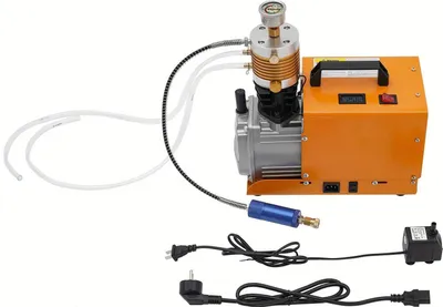 Produktbild von PCP Luftkompressor - Elektrischer Hochdruckkompressor - 300 Bar - 220V - 1,8 kW - Manometer - Tragbar - Orange