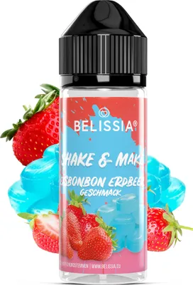 Produktbild von Belissia Shake and Make Eisbonbon-Erdbeer - 10ml hochdosiertes Lebensmittelaroma + 120ml Schüttelflasche - Für Backen, Speisen, Getränke, DIY uvm