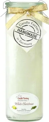 Produktbild von Candle Factory Big Jumbo White Christmas Duftkerze Dekokerze weiß 306-052