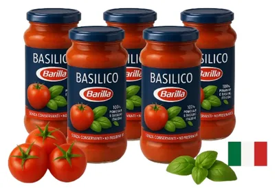Produktbild von Tomatensauce mit Basilikum x 5 Basillico 400g - Barilla