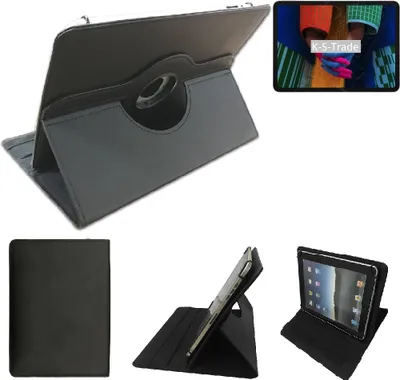 Produktbild von High quality kompatibel mit Apple iPad Air (2022) Schutz Hülle 360° Tablet Case Schutzhülle Flip Cover  schwarz. Tablet Hülle drehbar