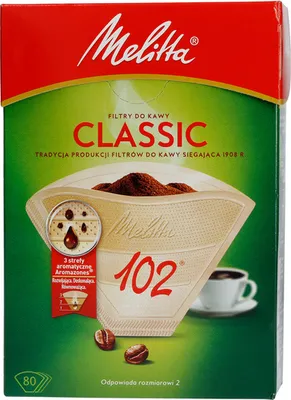 Obrázek produktu pro Filtrační papír 80 kusů Sada PAPÍROVÝCH FILTRŮ Kávový filtr Kávový filtr MELITTA 102
