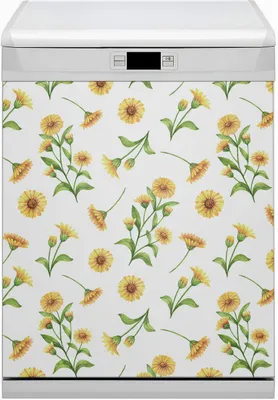 Produktbild von Magnet Folie für Geschirrspüler Magnete  Geschirrspüle Magnet für Spülmaschine 60x80 cm Dekor - Sonnenblumen