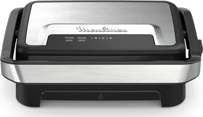 Produktbild von Moulinex GI270D Elektrogrill Compact Schwarz 2-in-1 für 2 Personen 1000W