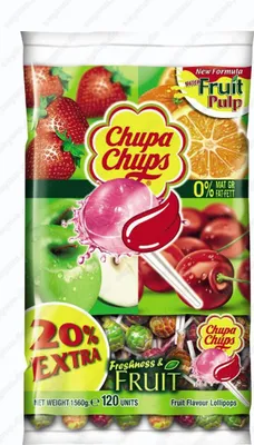 Produktbild von Chupa Chups Fruit Frucht Lutscher 120er Nachfüllbeutel 1440g