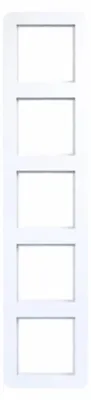 Immagine prodotto di Cornice Hager a 5 scomparti C.1 WAD7500WG bianco lucido