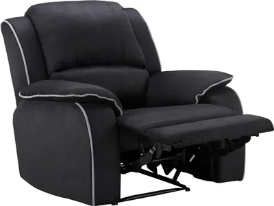 Produktbild von Sessel mit Relaxfunktion aus Mikrofaser HERNANI – Schwarz