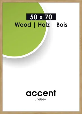 Produktbild von accent by nielsen Holz Bilderrahmen Accent Wood, 50x70 cm, Natur