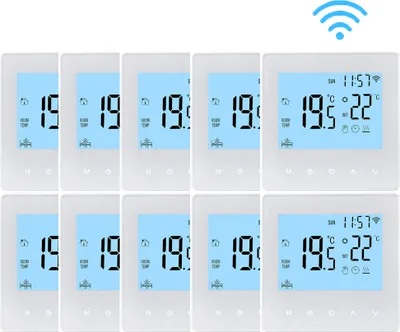 Zdjęcie produktu dla 10X Inteligentny termostat WiFi 3A termostat pokojowy urządzenia do ogrzewania wody ogrzewanie podłogowe, wyświetlacz LCD, sterowanie APP, tryb ręczny/automatyczny