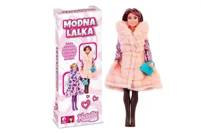 Produktbild von Lalka Natalia 29 cm z długimi włosami w futrze