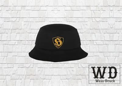 Produktbild von Hooligan Fischerhut mit Stick 3. Halbzeit Szene Mütze Kappe Capy Fussball Schwarz Gold