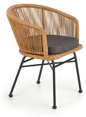 Produktbild von Halmar Stuhl Wohnzimmerstuhl aus Rattan braun 74 x 55 x 47 cm Esszimmerstuhl