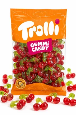 Obrázok produktu pre Trolli double cherries ovocná žuvačka s príchuťou čerešne 1000g
