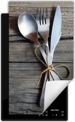 Immagine prodotto di DarHaus Piastra di copertura per fornelli 1 pezzo 30x52 cm Tappetino antiscivolo Roll-up, legno - Cucina
