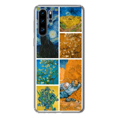 Produktbild von MuchoWow® Handyhülle Schutzhülle Hülle für Huawei P30 Pro Van Gogh - Collage - Alte Meister Silikon Softcase Handy Hülle - Schutzdeckel
