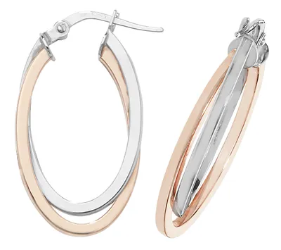 Produktbild von 9 Karat (375) Rotgold Damen - Creolen / Ohrringe - 26mm*15mm; TRS143449KR