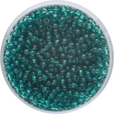 Produktbild von Rocailles transparent petrol 2,6 mm 17 g