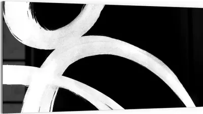 Produktbild von DEQORI Glasbild Echtglas 100x50 cm 'Schwarze Eleganz' Wandbild Bild modern Deko