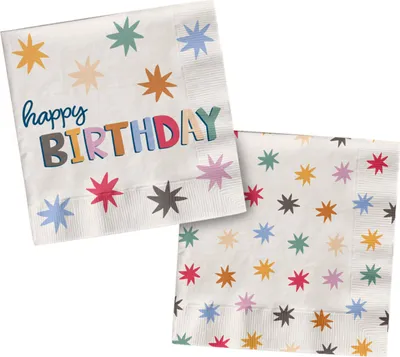 Produktbild von 20 Servietten Happy Birthday Starbust