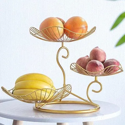 Produktbild von Famanu Obstschale mit 3 Ebenen - Platzsparende Etagere für die Küche