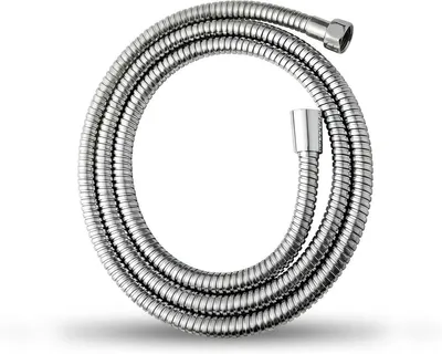 Flexibler Edelstahl Duschschlauch 2 m mit G1/2 Zoll Anschluss, Leckfrei und Knickfrei, Ideal für Badezimmer und