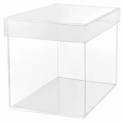 Acryl-Vitrine 30x30x30 cm, 5-seitig mit Deckel, transparent