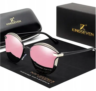 Produktbild von KINGSEVEN N7824 Cat-Eye Sonnenbrille Pink UV400 Polarisiert