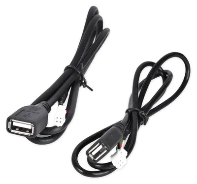 Immagine prodotto di Adattatore USB per auto, confezione da 2, cavo di prolunga universale a 6 pin per autoradio
