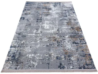 Produktbild von Rechteckiger Stückteppich 200x290 cm STEFANO - grau / blau / weiß