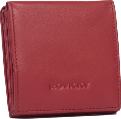 Obrázok produktu pre Rovicky dámska peňaženka z prírodnej kože červená 9,5x9 cm