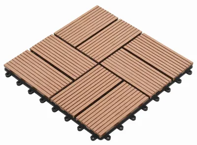 Obrázok produktu pre Dlažba na terasu 11 pcs Hnedá 30 x 30 cm drevoplast
