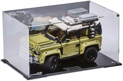 Obrázek produktu pro Černá vitrína s potištěnou zadní stranou pro LEGO® Technic 42110 – Land Rover Defender