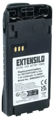 Produktbild von EXTENSILO Akku kompatibel mit Motorola GP340 EX Funkgerät, Walkie Talkie (2350 mAh, 7,4 V, Li-Ion) + Gürtelclip