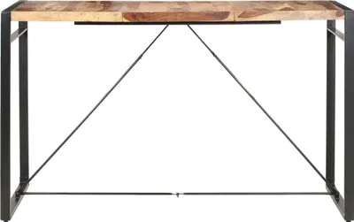 Image de vidaXL Table de bar 180 x 90 x 110 cm en bois massif