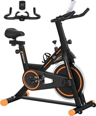Obrázek produktu pro Cvičební kolo - Cvičební kolo - Setrvačník 8 kg - Displej - Rozměry 103×48×115 cm - Oranžová barva