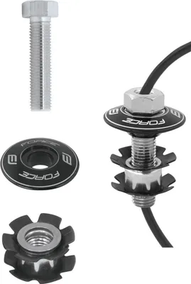 Produktbild von sternmutter FORCE mit Loch BMX 1 1/8'' Al. schwarz