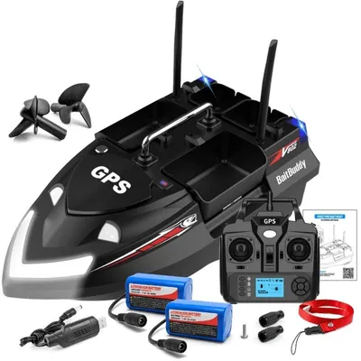 Immagine prodotto di Barca Plantat, Nadit e Momit iUni V802 PRO, GPS, 2 batterie 5200mAh, 4 vasche, 3kg, 500m, 15km/h, Nero
