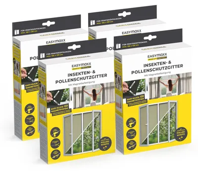 Produktbild von EASYmaxx Fliegengitter für Fenster mit Pollenschutz & Magic Click | Moskitonetz