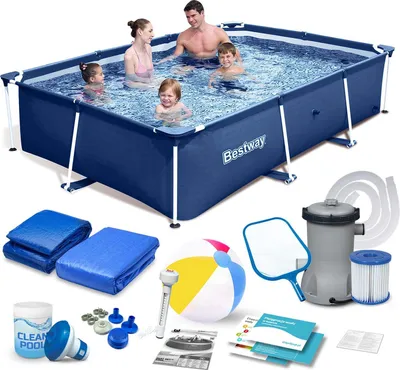 Image de Piscine de jardin tubulaire 259 x 170 x 61 cm, kit 15 en 1 Bestway 56403N