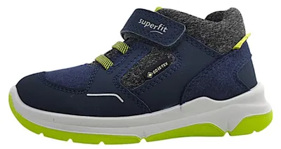 Image de Superfit Cooper : chaussures de sport pour garçons, modèle à lacets, couleur bleue, pour un usage quotidien
