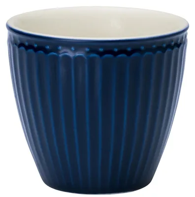 Produktbild von Greengate Latte Cup Becher ALICE Dunkelblau Everyday Geschirr DARK BLUE 300 ml