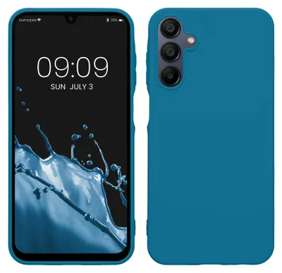 Produktbild von kwmobile Handyhülle für Samsung Galaxy A15 5G Hülle - TPU Case - Kabelloses Laden - Schutzhülle Cover in Karibikblau