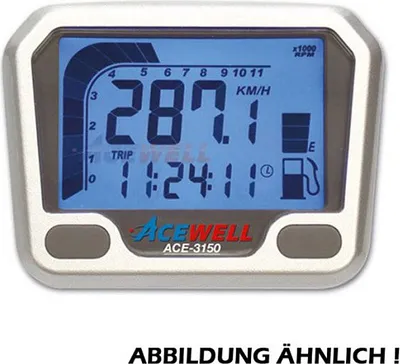 Produktbild von Multifunktionelles Digitalinstrument, silber, Tacho-Drehzahlmesser-Uhr-Tankanzeige