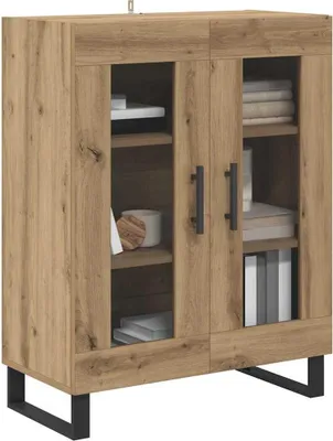 Image de vidaXL Sideboard Chêne Artisan 69,5 x 34 x 90 cm Matériau dérivé du bois