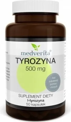 Produktbild von MEDVERITA Tyrosin 500 mg L-Tyrosin MEMORY BRAIN 50 Kapseln