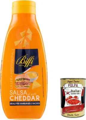 Produktbild von Biffi The Professional Line – Cheddar-Sauce 800gr + Italian Gourmet polpa 400g