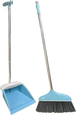 Obrázek produktu pro Sada modrých vertikálních smetáků, dlouhá rukojeť, pro domácnost